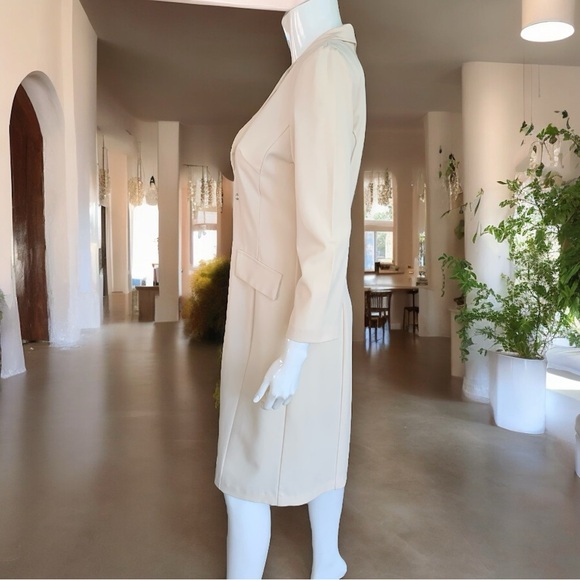 B DARLIN CREAM FORMAL SINGLE BREASTED LONG COAT. JUNIORS SIZE 7/8 - Picture 3 of 8